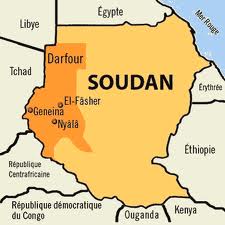 carte du soudan et du darfour